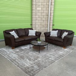 *Free Delivery* Ashley Furniture Leather Couch Sofa Loveseat Set