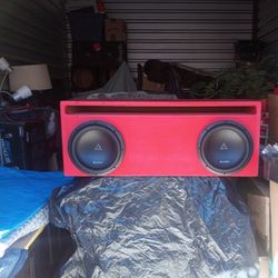Subwoofers "12" In A Custom Box  Two Phoenix Gold 12 