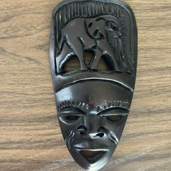 African Ebony Wood Mask Wall Decor