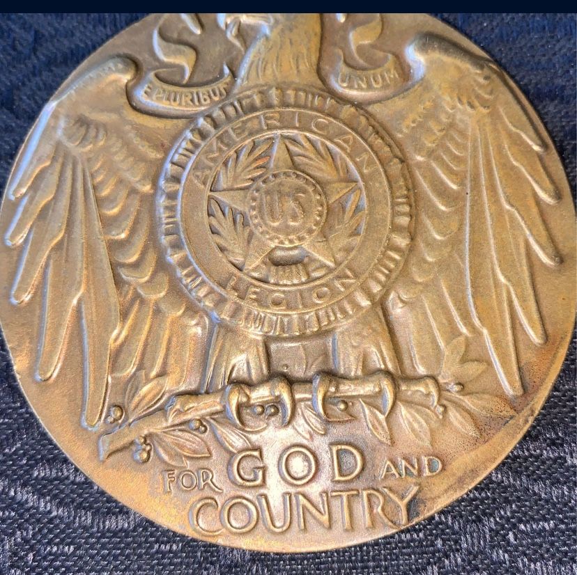 1946 For God And Country American Legion School Award Medallion Semper Fidelis