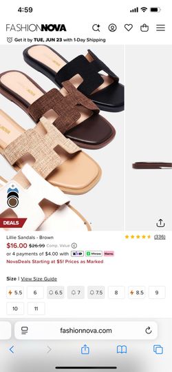 Fashion nova sandals