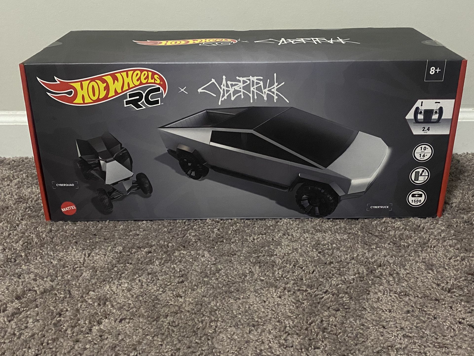 Hot Wheels Tesla Cybertruck Cyberquad 1:10 RC Remote Control Car Kit Cyber Truck