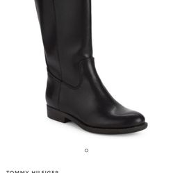 Tommy Hilfiger, Riding Boot, Black, Size 9