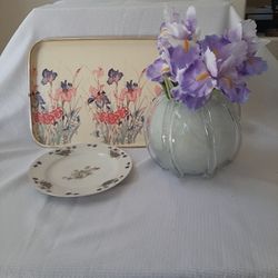 Bubble Art Vase,iris Platter&decorative Plate