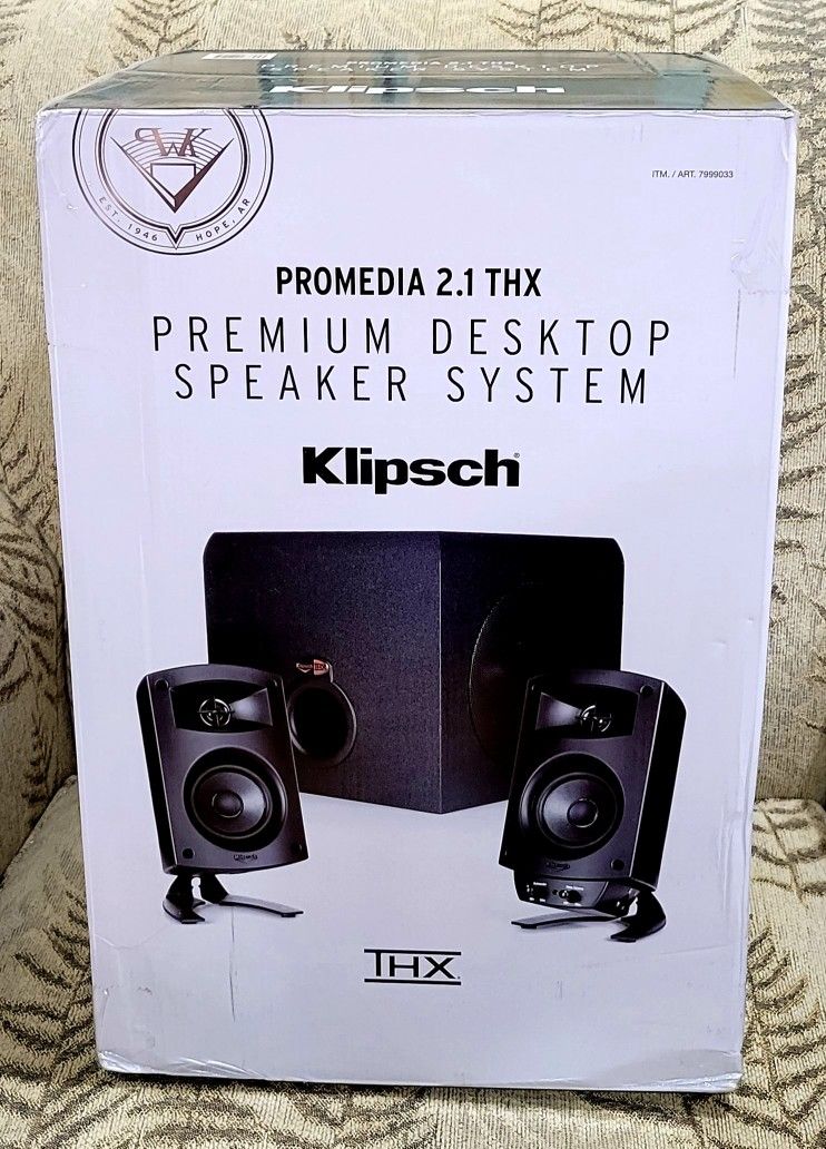 Klipsch Promedia 2.1 THX Premium Desktop Speaker System - NEW! 🔥