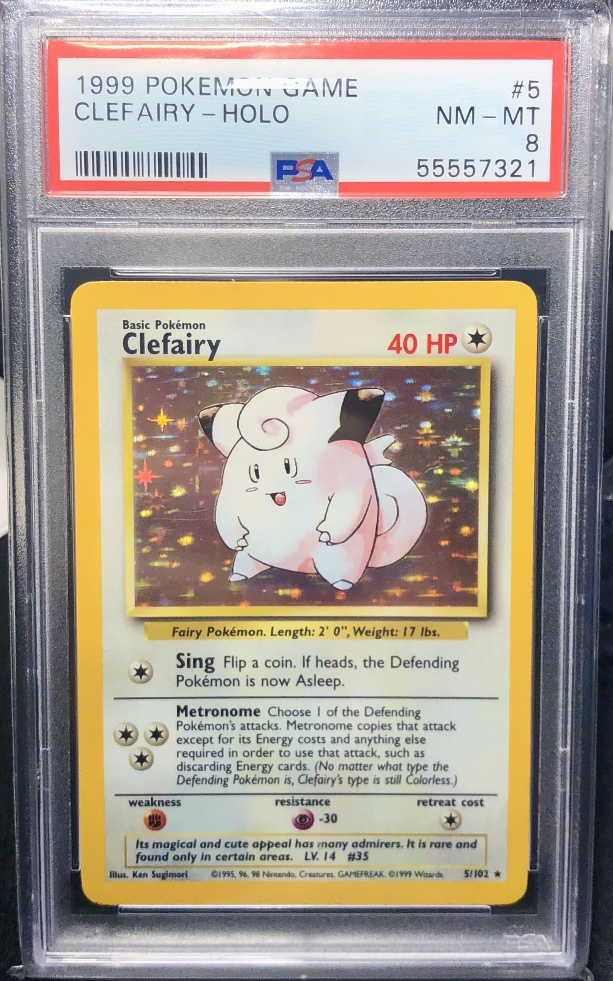 Pokémon Clefairy Holo Base Set 