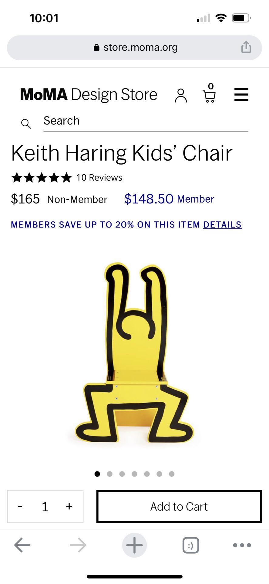 Moms Design Keith Haring Kids’ Chair Price For Each