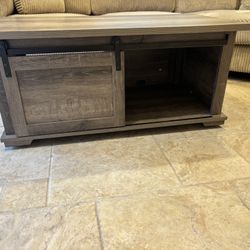 Barn Door Style Coffee Table