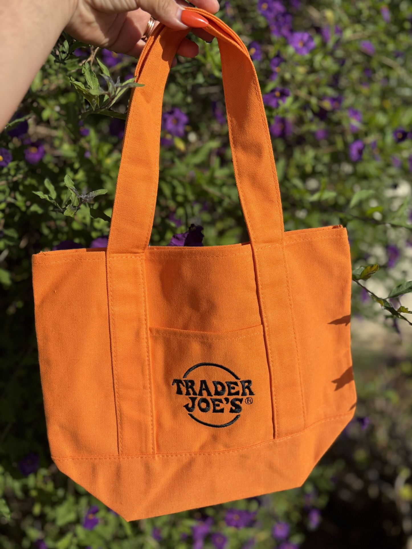 New Trader Joe’s Mini Tote Orange 