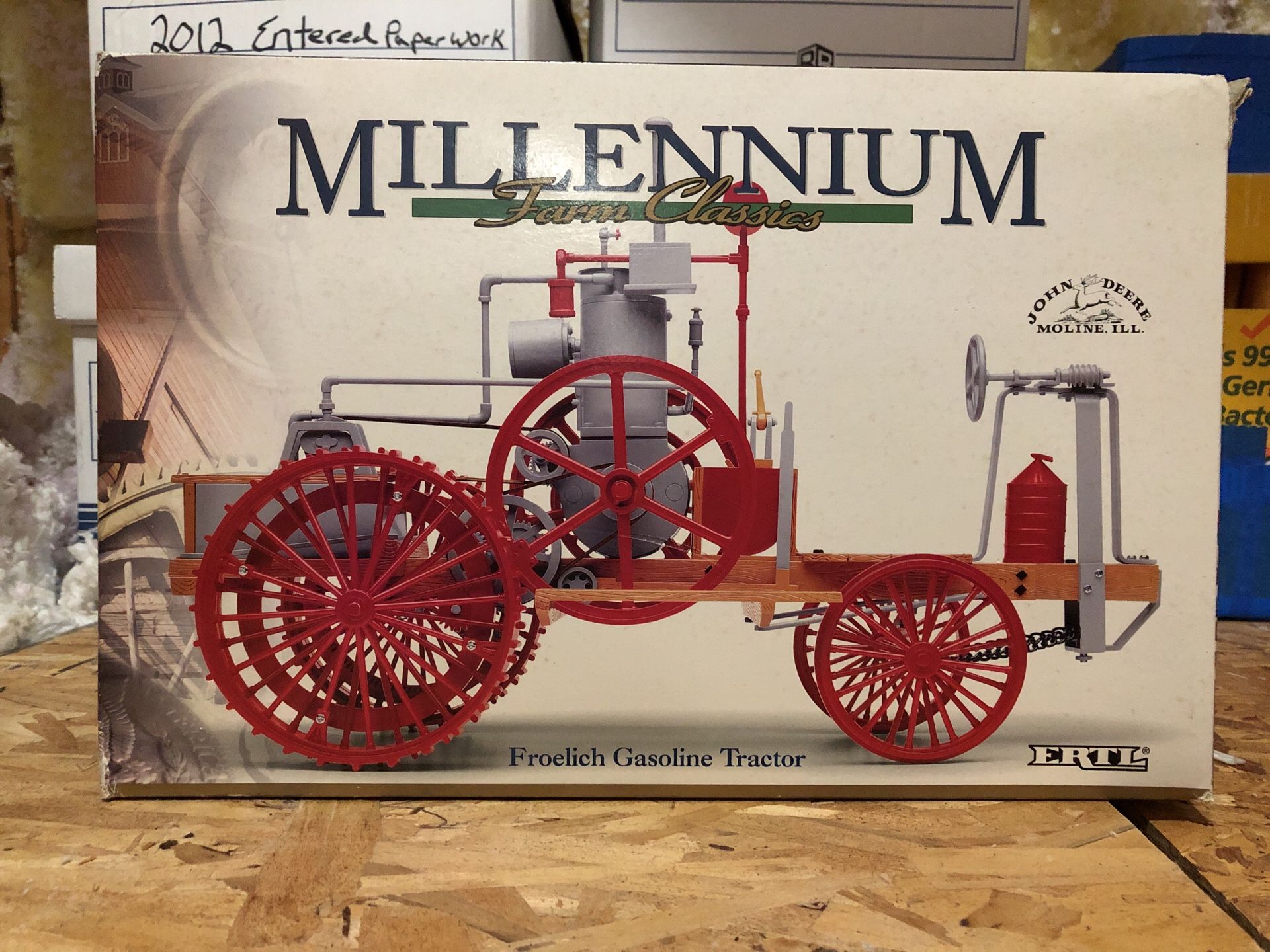 John Deere Froelich gasoline tractor new in box