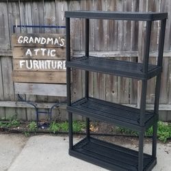 Tall Black Collapsable Shelving 