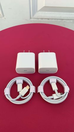 2 Brand New 20Watts Original Apple IPhone C-Type To C-Type Fast Chargers