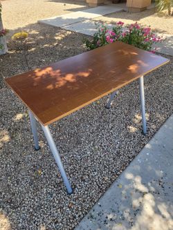 Very sturdy wood and metal table