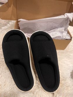 Brandnew(Size-8) Summer House Memory Foam Slippers Comfy Spa Bedroom Slides Women Cloud Lightweight Waffle Cozy Open Toe Indoor Outdoor Platform Shoes