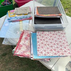 Huge Lot Of Scrap Booking Paper
