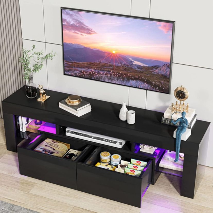 TV STAND WITH LED LIGHTS 