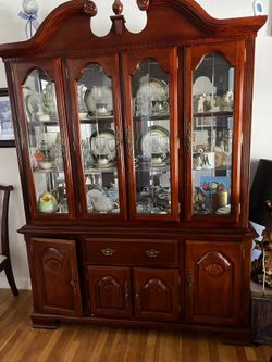 Formal Dining Room Table, Chairs, Hutch And Buffet