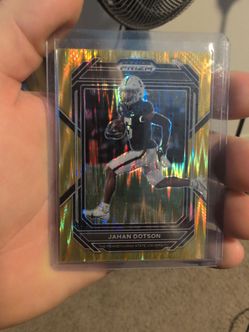 Jahan Dotson football card numbered 04/49