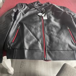 F-collection Large Bikers Lether Coat New With Tags 