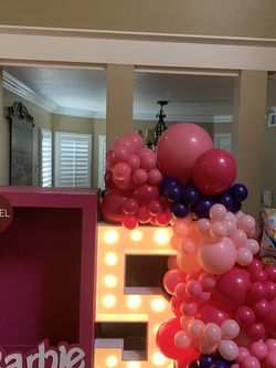 Barbie Box / Balloon Garland