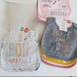 Baby Girl Carter's Feeding Bibs