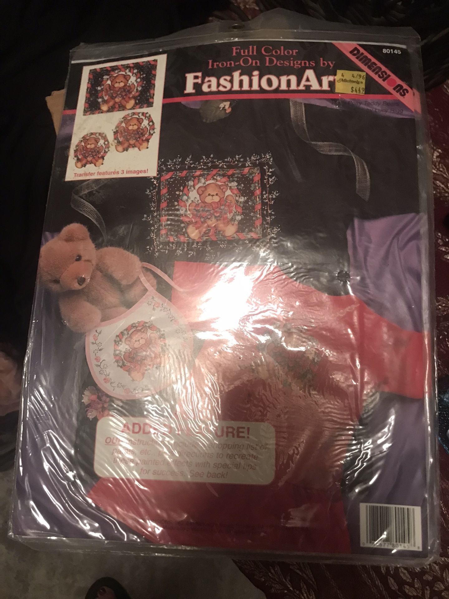 Holiday Teddy Bear Iron On Designs