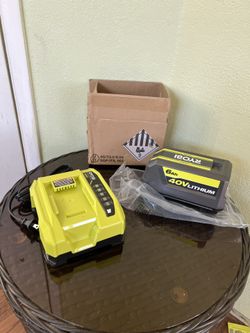 Ryobi 40v Lithium 6Ah Battery And Charger / NEW