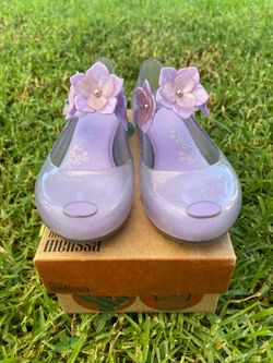 Mini Melissa purple floral shoes