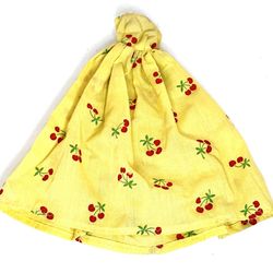 Vintage Barbie Yellow with Cherries Print Dress