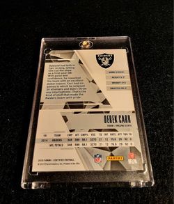 Derek Carr 2 Card Numbered Lot! Sweet!! /299. /499 Raiders/Saints NFL  Thumbnail