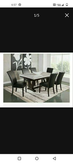 Marble Table with Chairs