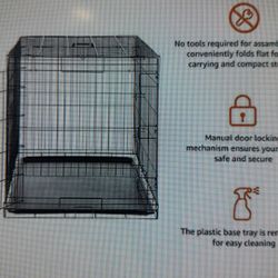 FOLDABLE METAL NEW DOG CRATE!
