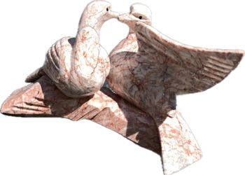 Vintage Pink Onyx Dove Bird Love