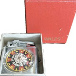 Mid-1900s “Wales” Monte Carlo Antique Roulette Cigarette Lighter VG++  NOS