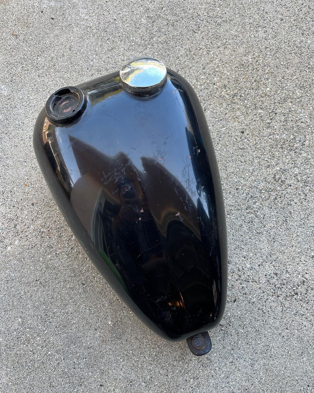 Black chopper tank.