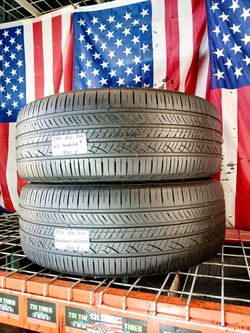 🇺🇸 2 GREAT USED TIRES P245/50R20 HANKOOK DYNAPRO HP2 ALL SEASON GRAND TOURNG 245 50 20