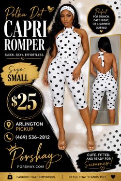 Polka Dot Capri Romper