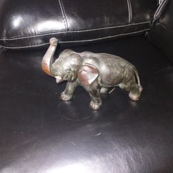Antique Brass Elephant Art Statue 10" X 4"  X 9"