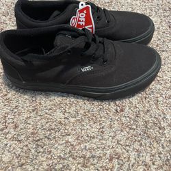 Vans Black Sneakers size 2 youth 