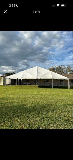 Large White Frame Tent Canopy