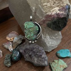 Vintage Rare Bisbee Turquoise Pendant 