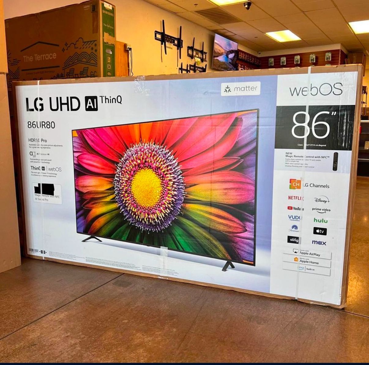 86 “ Lg Smart 4K LED HDR TV