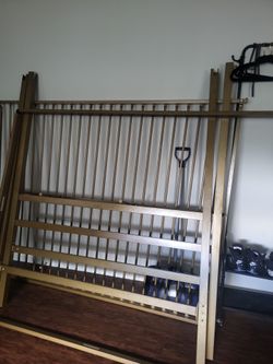 Gold canopy bed