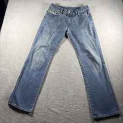 Diesel Bootcut Jeans Men’s 32x30 Blue Denim Medium Wash Distressed #3017