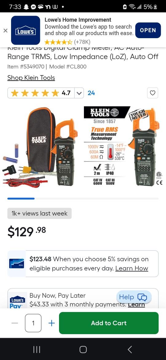 Reins Digital Clamp Meter *DEAL*