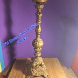 19" Brass Candle Stick Holder-$175.00