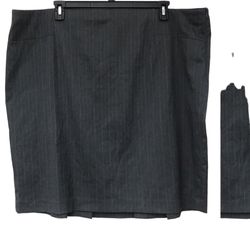 LANE BRYANT Tailored straight Grey Stripe skirtSize 26