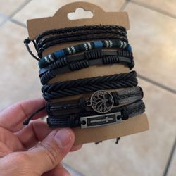 Six Handmade Bracelets Unisex 