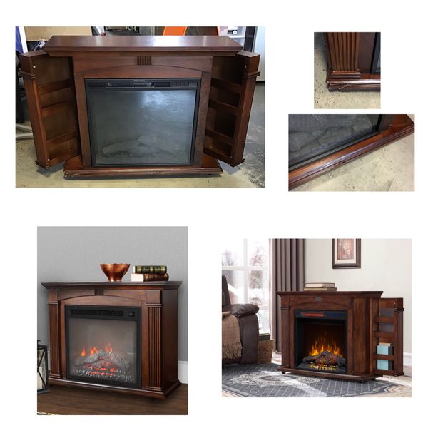 Prokonian 37 inch Mantel Electric Fireplace in Cherry for Sale in