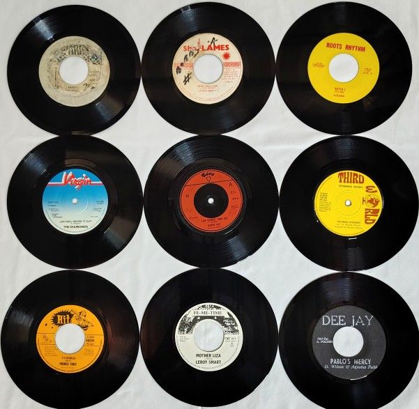1970s Reggae 45 Lot of 9 Cleaned & Tested Lot C